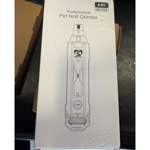 Casfuy Professional Pet Dog Nail Grinder 6 Speed Rechargeable Quiet Trimmer NEW - Picture 2 of 5
